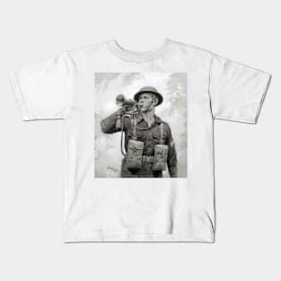 "Cease Fire" by Chevalier Fortunino Matania (1945 reproduction) Kids T-Shirt